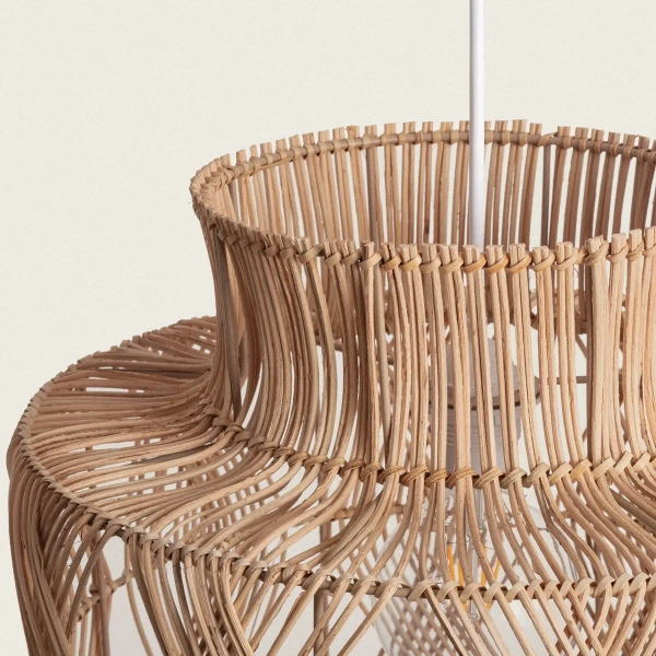 Wisząca lampa z ratanu japandi Boho ABR-LW23-BH-E27 Abruzzo IP65 beżowy