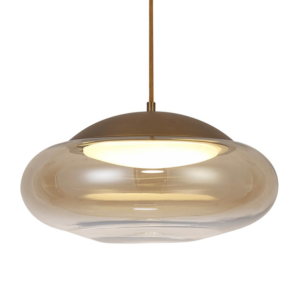 Skandynawska lampa wisząca Helena LED 23W 3000k do holu mosiądz