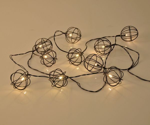 Girlanda ze światełkami do sypialni czarna 10 LED 2,1m ciepła