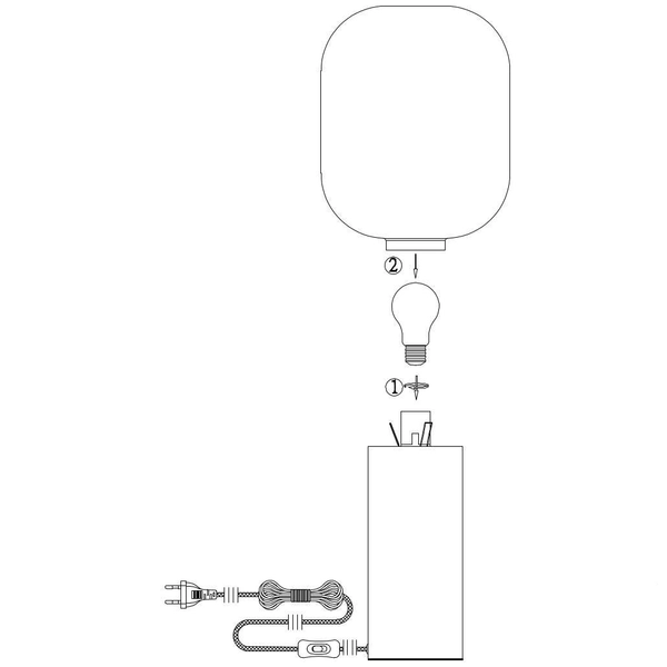 Stołowa LAMPKA loftowa BROOKLYN 107479 Markslojd szklana LAMPA okrągła na biurko industrialna stojąca czarna przydymiona
