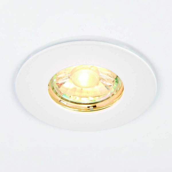 Okrągła lampa sufitowa Speculo 79978 Saxby IP65 downlight metalowa biała