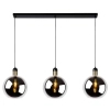 Wisząca lampa potrójna Julius 34438/03/65 Lucide okrągła czarna złota