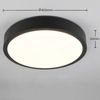 Okrągły plafon sufitowy Iseo 647410102 LED 24W 3000K czarny biały