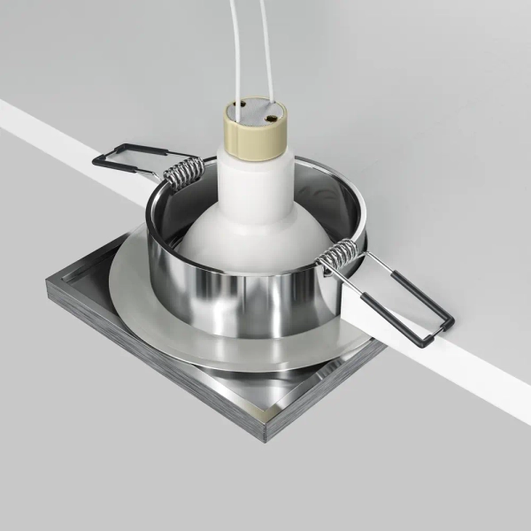 Łazienkowa lampa sufitowa Stark DL083-01-GU10-SQ-S IP65 srebrna