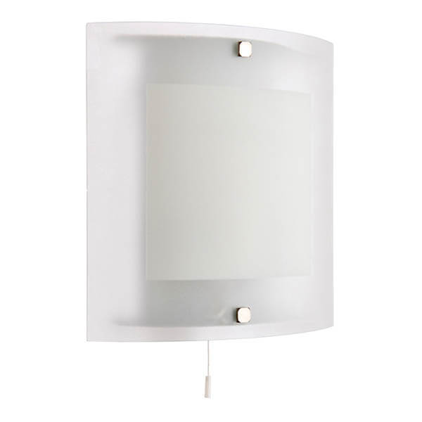 Szklana lampa ścienna Blake 143-WB kwadratowa przezroczysty chrom