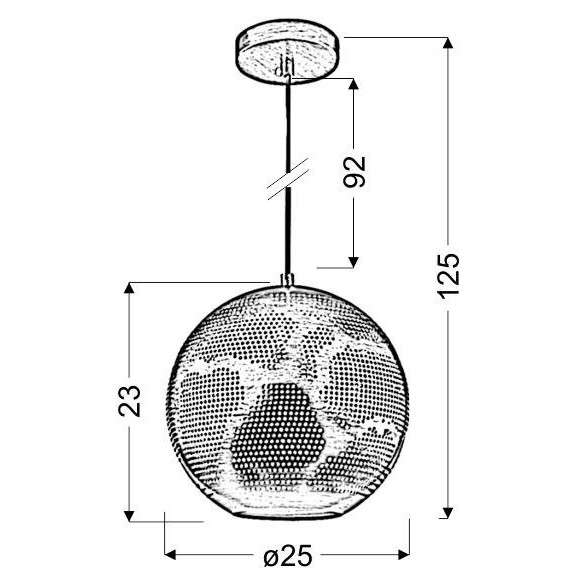 Orietalna lampa wisząca SFINKS 31-43276 marokański kula ball jasnobrązowa