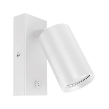 Regulowana LAMPA ścienna DARIA WLL 03952 Ideus metalowa OPRAWA kinkiet tuba loft biała