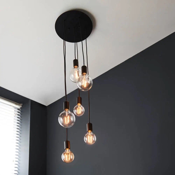 Wisząca lampa na kablu Studio 81535 loftowa czarny matowy