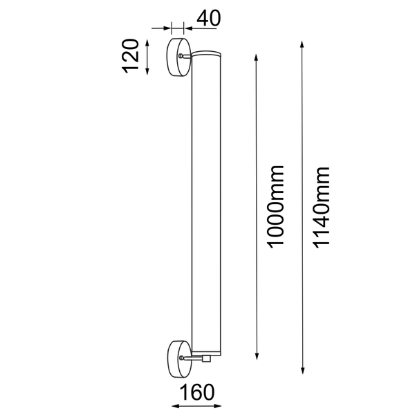 Naścienna lampa do salonu Merezi K 2006 LED 15W 3000K ryflowana mosiądz patyna