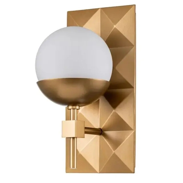 Ścienny kinkiet Deco QN-DECO-1WB-AB-O do łazienki kula IP44 złoty