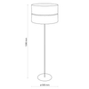 Stojąca lampa do salonu Hilton 5074 TK Lighting glamour biała złota