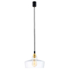 Wisząca LAMPA skandynawska LONGIS 10873105 Kaspa loftowa OPRAWA szklany ZWIS okrągły złoty przezroczysty czarny