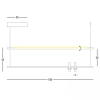 Liniowa lampa wisząca 23251 LED 14W+20W 3000K listwa czarna