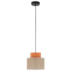 Ekologiczna lampa wisząca Duo 3255 naturalna juta pomarańczowy