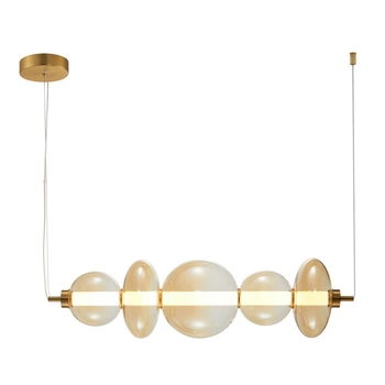 Metalowa lampa zwis Sonte PND-24352-40W-AB-AMB Italux LED 40W 3000K bursztynowa