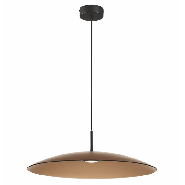 Lampa zwisająca PECA LE44272 LED 17W 3000K dysk czarna brązowa