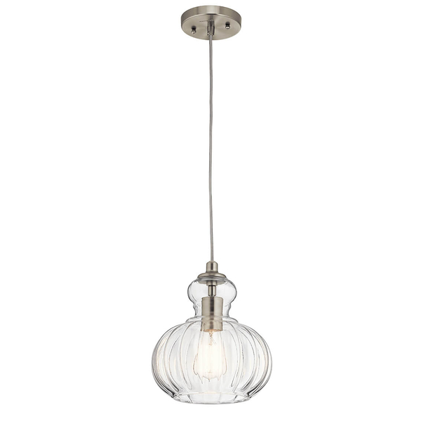Lampa wisząca nad wyspę Riviera KL-RIVIERA-P-A retro szklana nikiel