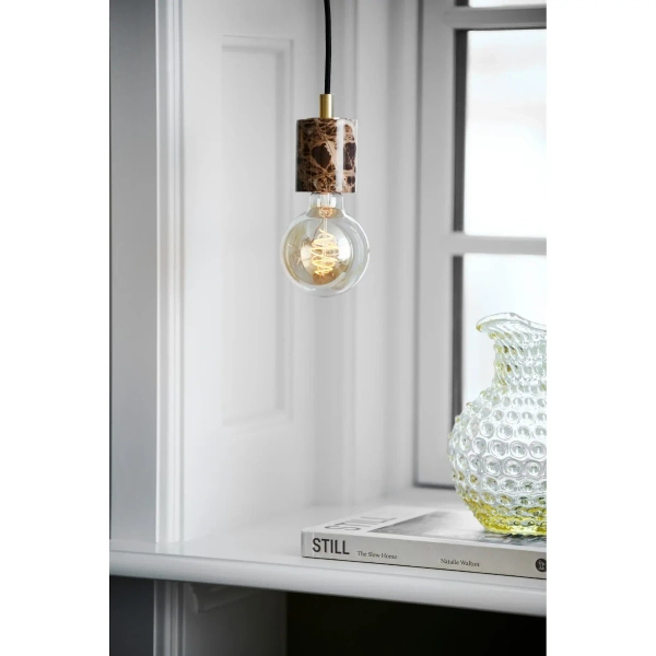 Wisząca lampa marmurowa Siv 45883018 do salonu brązowa