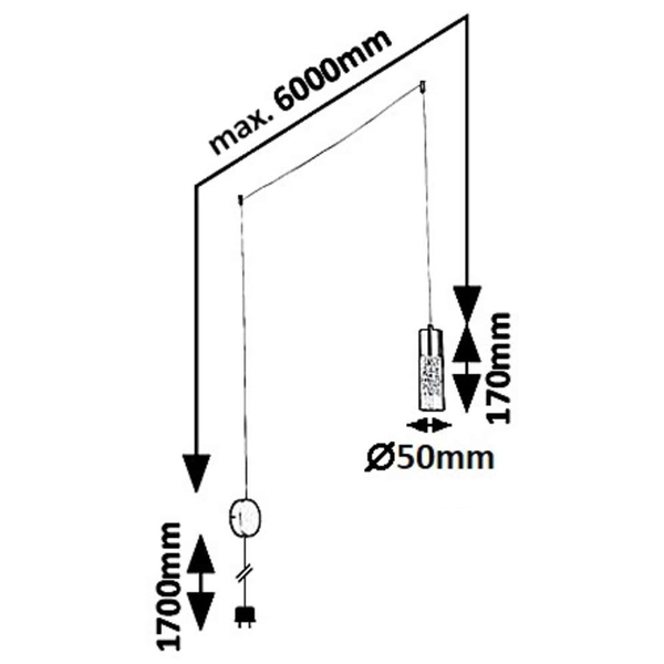Lampa wisząca na wysięgniku Floresta 6560 Rabalux LED 4W 4000K złota przezroczysta