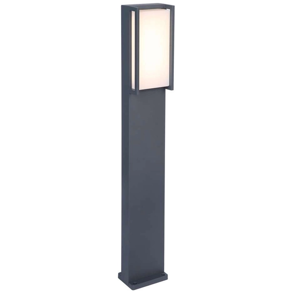 Stojąca LAMPA zewnętrzna QUBO 7193001118 Lutec metalowa OPRAWA prostokątna LED 18W 3000K słupek outdoor IP54 szary