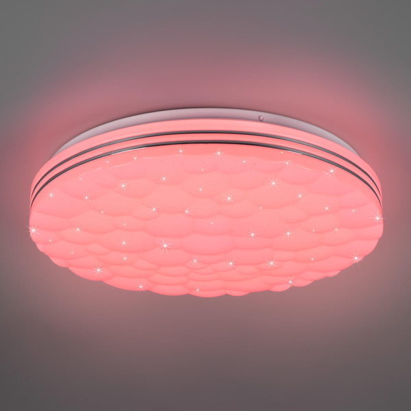 Plafon nasufitowy RGB do salonu Tiger R67131100 LED 22W 2700-6000K biały