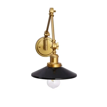 Regulowany kinkiet ścienny Retro ABR-KRNW-GB Abruzzo czarny złoty