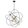 Geometryczna lampa wisząca Roxbury P08593AU metalowa złota czarna