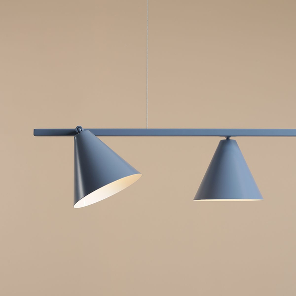 Lampa wisząca z kloszami Form 1108L16 Aldex nad stół niebieska