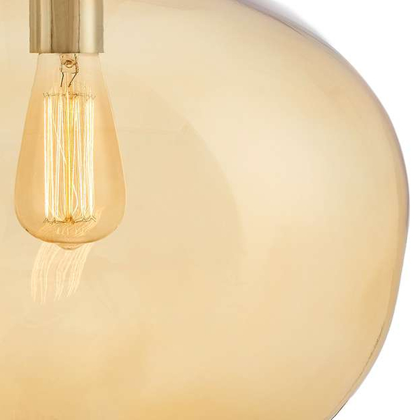 LAMPA wisząca AVIA 10419315 Kaspa szklana OPRAWA zwis kaskada bursztynowa