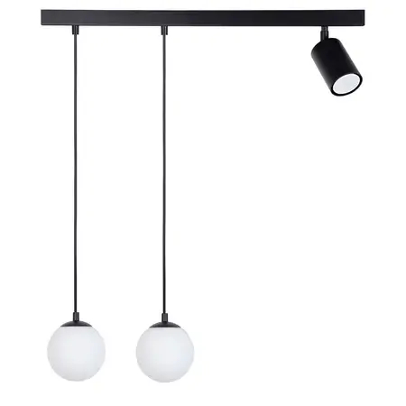 Kulista lampa wisząca do salonu Tavira 41263 metalowa tubka czarna