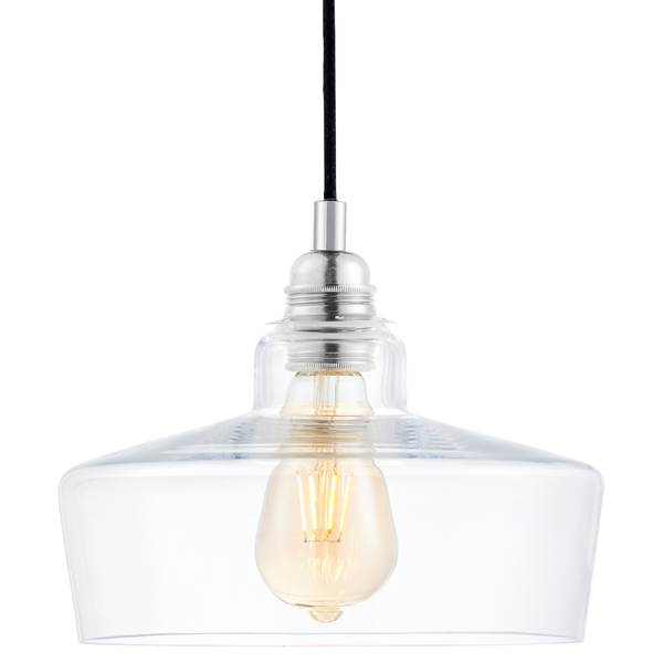 LAMPA wisząca LONGIS 10523409 Kaspa metalowa OPRAWA listwa ZWIS szklany przezroczysty