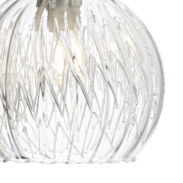 Lampa ścienna do salonu Yasmin YAS0750 szklana przezroczysta chrom