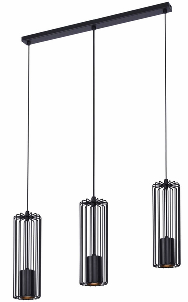 Lampa wisząca Falcon K-4931 tuby na listwie czarne