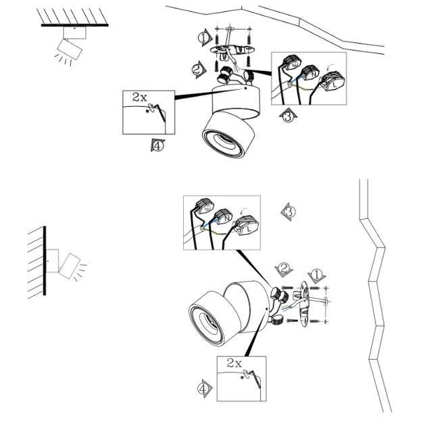 Regulowana LAMPA sufitowa YUMIKO 35911/08/30 Lucide metalowa OPRAWA tuba LED 8W 2700K spot czarny