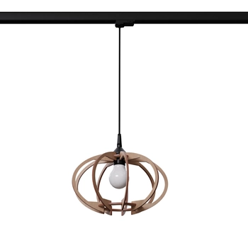 Lampa zwieszana trzyfazowa MANDELINO MYL.00469 drewniana brązowy czarny