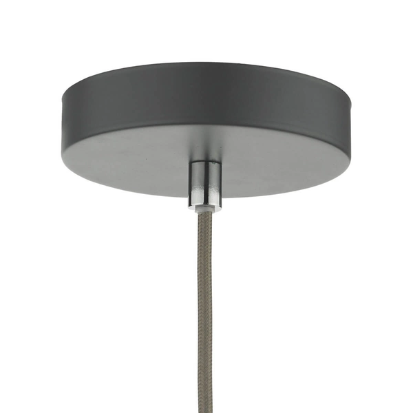Metalowa lampa wisząca Kaelan KAE0137 kopułowa szara