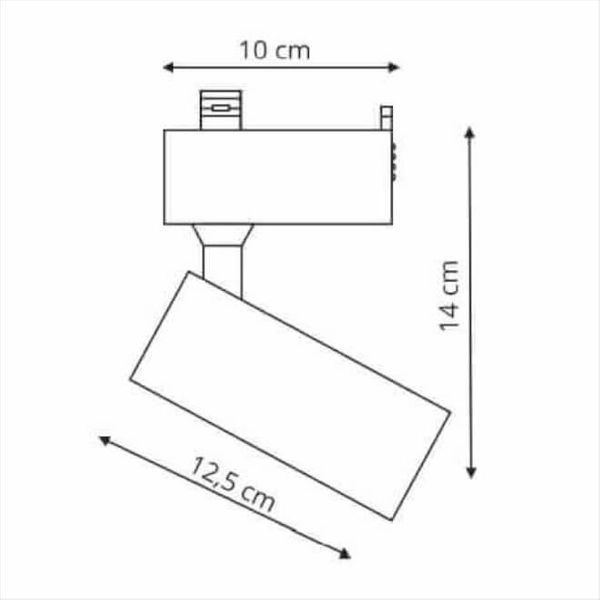 LAMPA sufitowa ROCCA LP-10192/1W BK Light Prestige OPRAWA regulowana LED 10W 3000K do systemu szynowego 1-fazowego tuba czarna