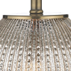 Szklana lampa stołowa Sonia SON4232 Dar Lighting z abażurem srebrna szara
