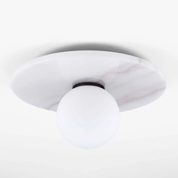 Nasufitowa lampa JUANJUI LE44852 bubble do jadalni marmur biała