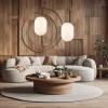 Minimalistyczna lampa wisząca ALIAS GOLD ML0318 do salonu szklana złota