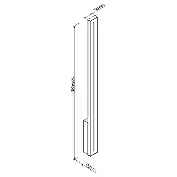 Ścienna lampa ogrodowa MOENA czarna W0460 LED 15W 3000K IP65 podłużna