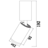 Sufitowa LAMPA plafon FOCUS S C051CL-01MG Maytoni metalowa OPRAWA kinkiet tuba regulowana matowa złota