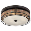 Orientalna LAMPA plafon QZ-LAGUNA-F-L Elstead QUOIZEL sufitowa OPRAWA mozaika ciemny brąz beżowy
