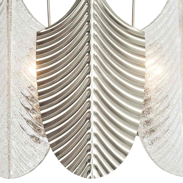 Kinkiet glamour do sypialni Palermo W03077NI Cosmolight metal szkło nikiel