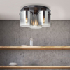 Sufitowa lampa 3-punktowa Beth 75593/20 szkło dymione czarna