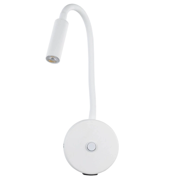 Kinkiet ścienny do gabinetu Lagos 10202 z włącznikiem loftowy biały