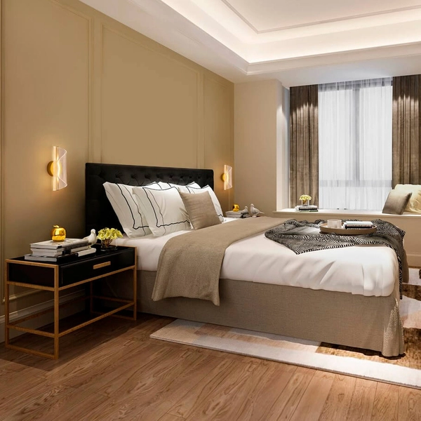 Naścienny kinkiet do salonu HUARAL LE44440 LED 9W 3000K fala złoty przezroczysty