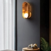Kulista lampa ścienna Sfera QN-SFERA-WB-L-TEAK do salonu brązowy biały