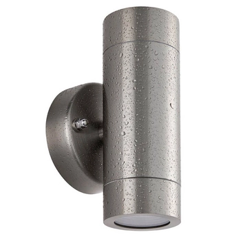 Lampa ścienna do ogrodu Palin 101350 tubka metalowa IP65 srebrna