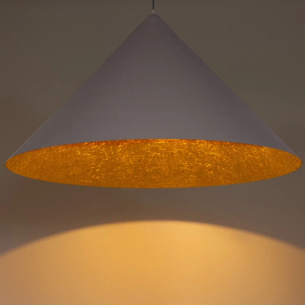 Wisząca lampa trójkątna VESUVIO 41057 do jadalni szara złota